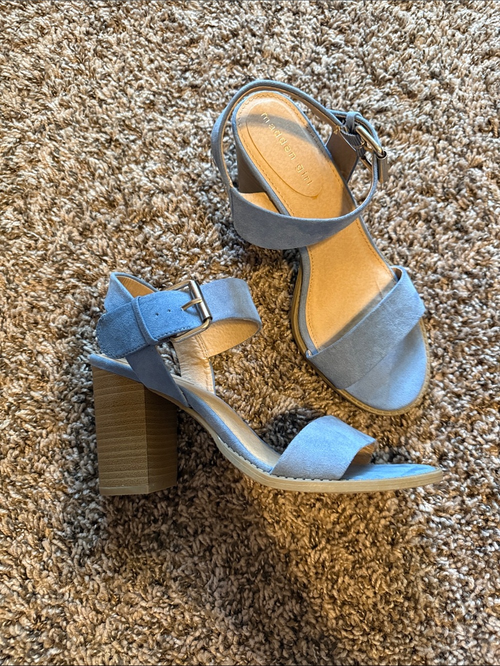 Madden girl blue heeled sandals